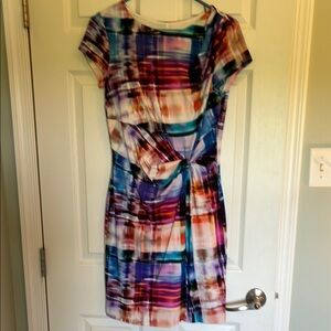 Colorful Abstract Ellen Tracy Print Dress